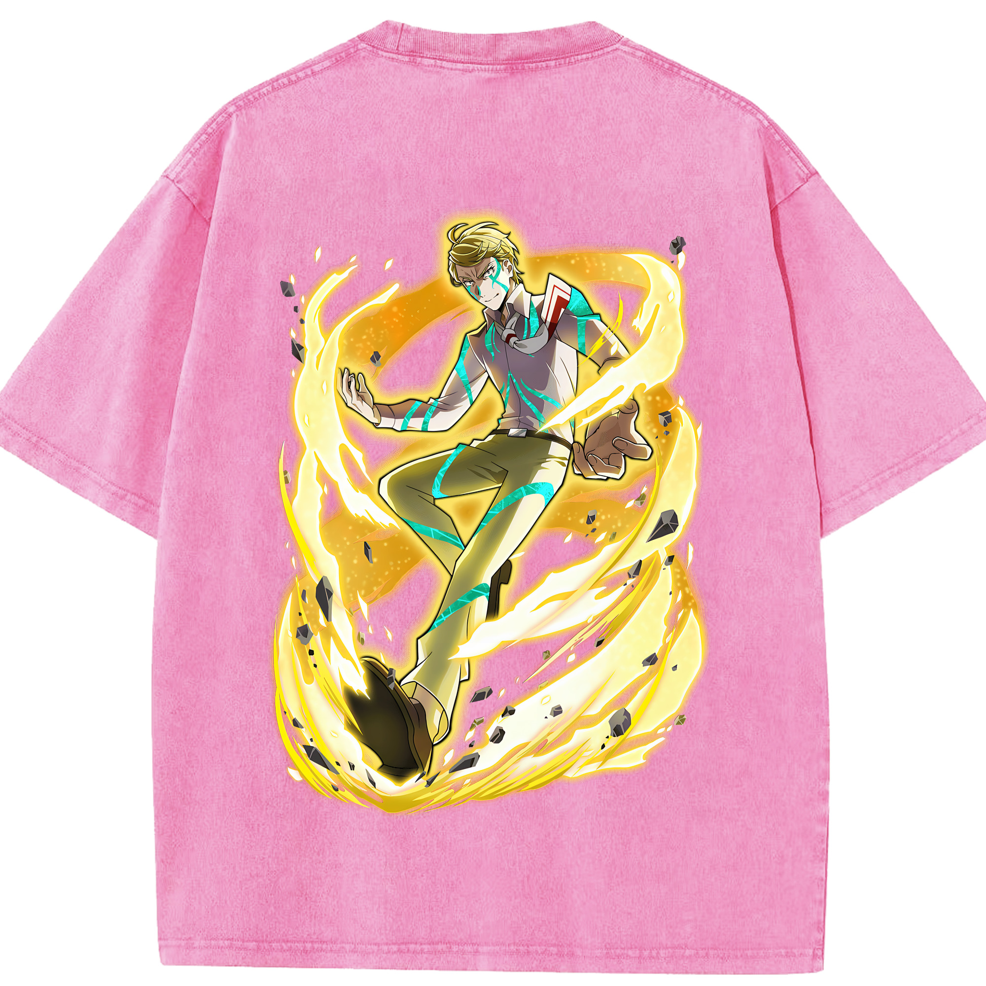 （画像用） 文豪ストレイドッグス Bungo Stray Dogs 綿100% ヴィンテージ風 半袖Tシャツ（背面プリント）